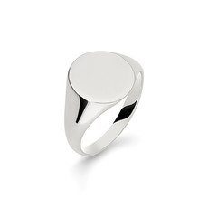 METRO Silver Oval Signet Ring