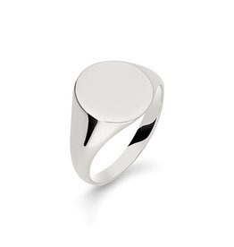 METRO Silver Oval Signet Ring