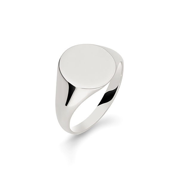 METRO Silver Oval Signet Ring - Joulberry