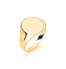 METRO 9 Carat Gold Oval Signet Ring