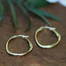 BLOSSOM Gold Flo Hoop Earrings