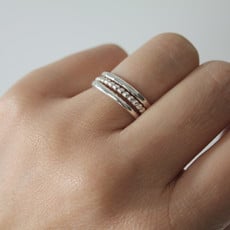 LILA Silver Waves Stacking Ring