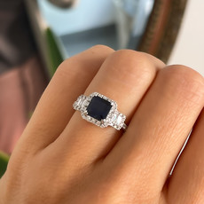 BARDOT White Gold Sapphire and Diamond Suraya Ring 2.97ct