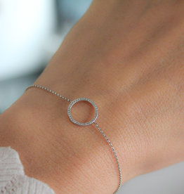 BLOSSOM White Gold Diamond New Moon Bracelet