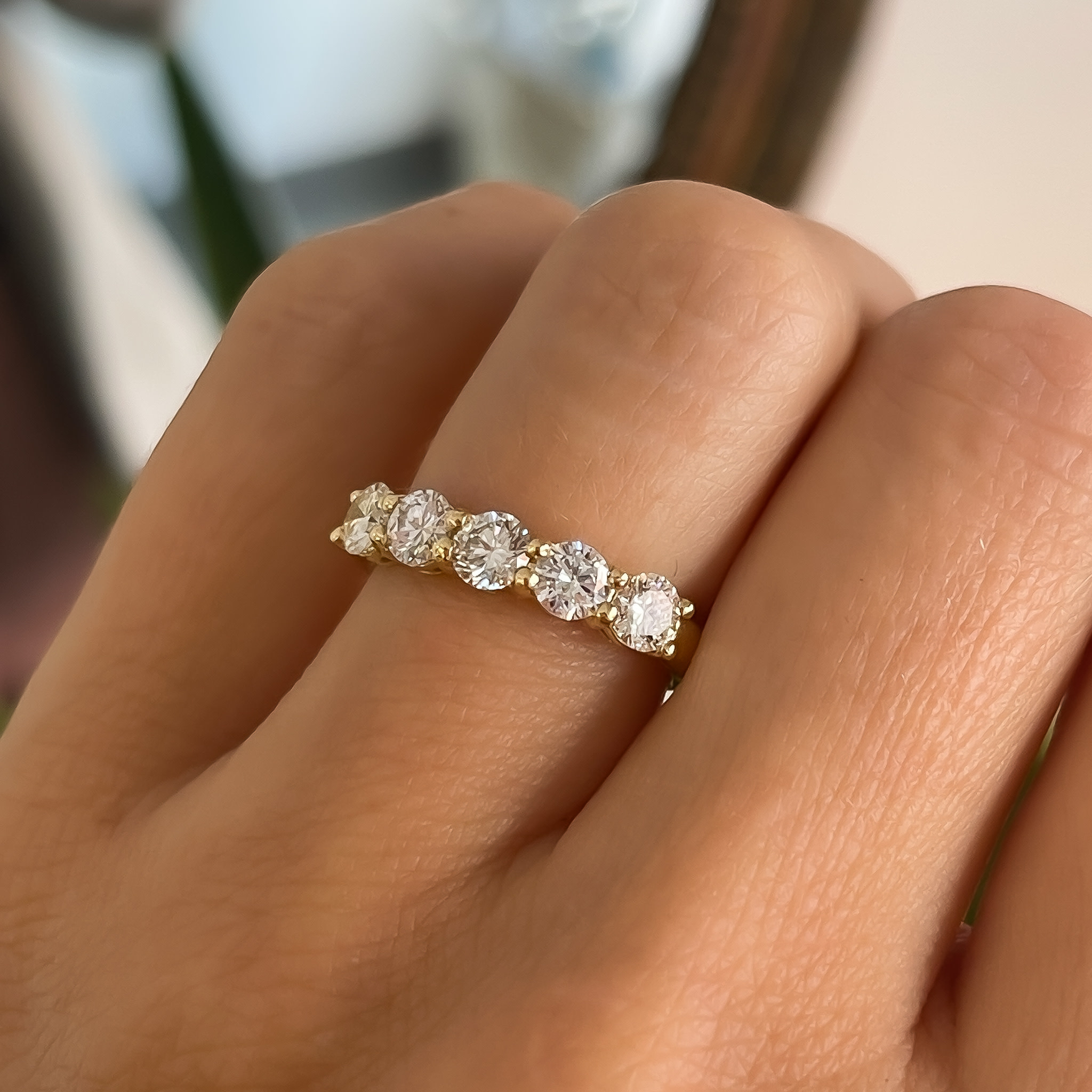 Five stone oval ring thoughts, details in comment. : r/Moissanite