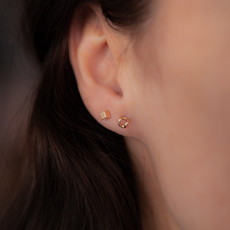 Gold Twist Silhouette Earrings