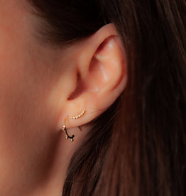 Gold Lilly Climber Earrings