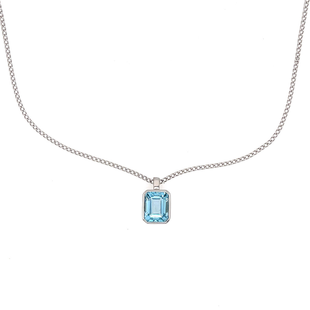 OCEANIA White Gold Topaz Paloma Necklace