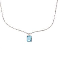 OCEANIA White Gold Topaz Paloma Necklace