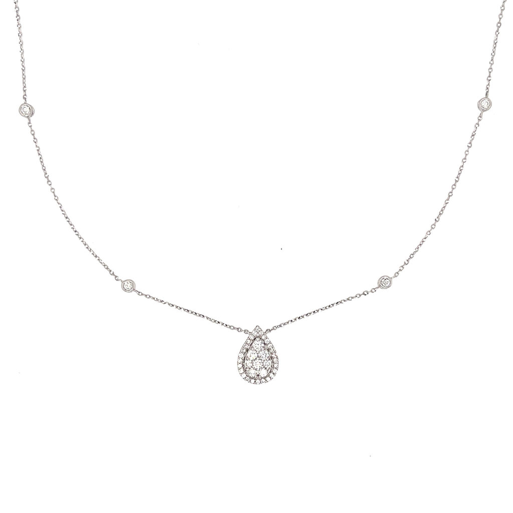 BLOSSOM White Gold Penny Diamond Necklace