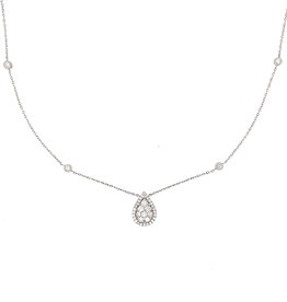 BLOSSOM White Gold Penny Diamond Necklace