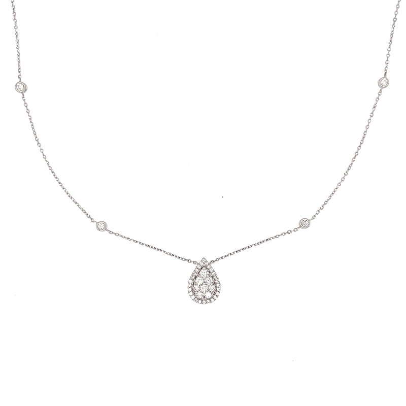 BLOSSOM White Gold Penny Diamond Necklace