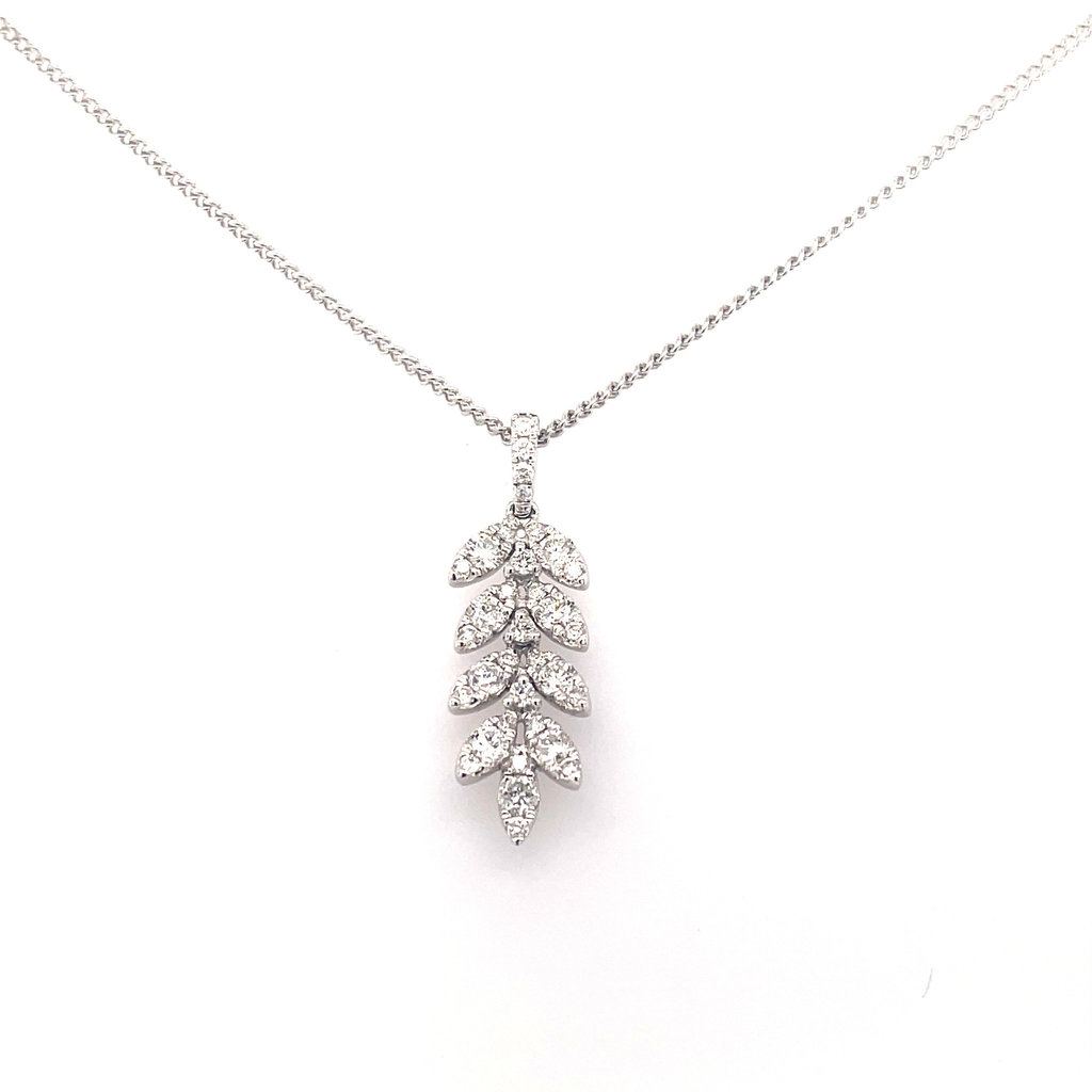 BLOSSOM White Gold Diamond Swallowtail Necklace