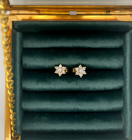BLOSSOM Gold Star Diamond Salix Earrings