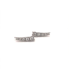 GATSBY White Gold Diamond Climber Earrings