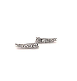 GATSBY White Gold Diamond Climber Earrings