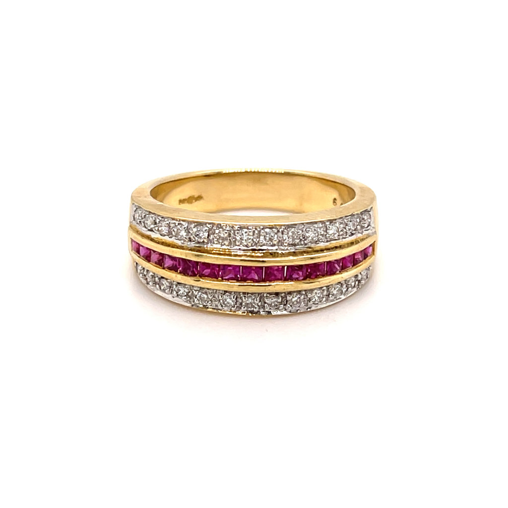 OCEANIA Gold Marina Ruby and Diamond Ring 0.90ct