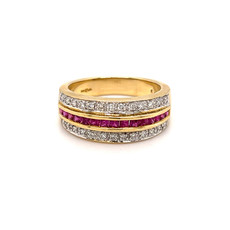 OCEANIA Gold Marina Ruby and Diamond Ring 0.90ct