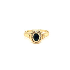 OCEANIA Gold Sapphire and Diamond Eva Ring 1.1ct