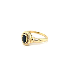 OCEANIA Gold Sapphire and Diamond Eva Ring 1.1ct