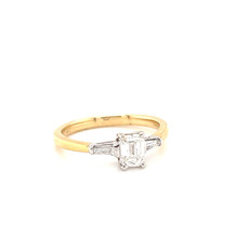 BLOSSOM Gold Emerald Cut Diamond Lorelai Ring