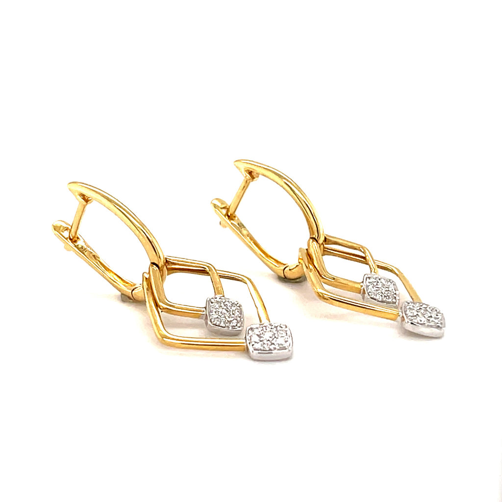 NOVA Gold Diamond Duo Drop Earrings