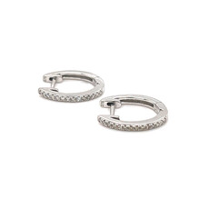 DAISY White Gold Diamond Maxi Hoop Earrings