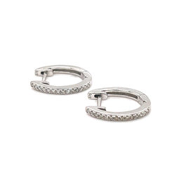BLOSSOM White Gold Diamond Maxi Hoop Earrings