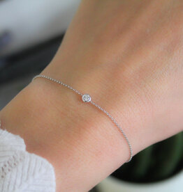 LILA White Gold North Star Diamond Bracelet 0.08 ct