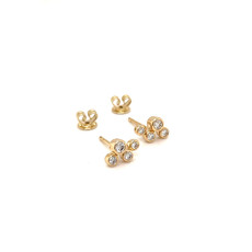 BLOSSOM Gold Isla Cluster Diamond Earrings