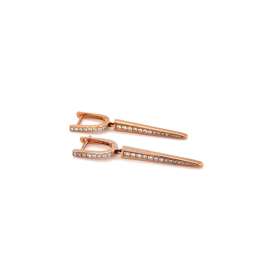 GATSBY Rose Gold Diamond Deia Earrings