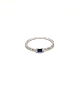 OCEANIA White Gold Aylin Sapphire and Diamond Stacking Ring