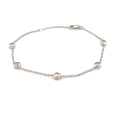 BLOSSOM White Gold Quinate Diamond Bracelet
