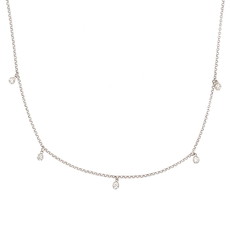 OCEANIA White Gold Tears of the Sea Necklace