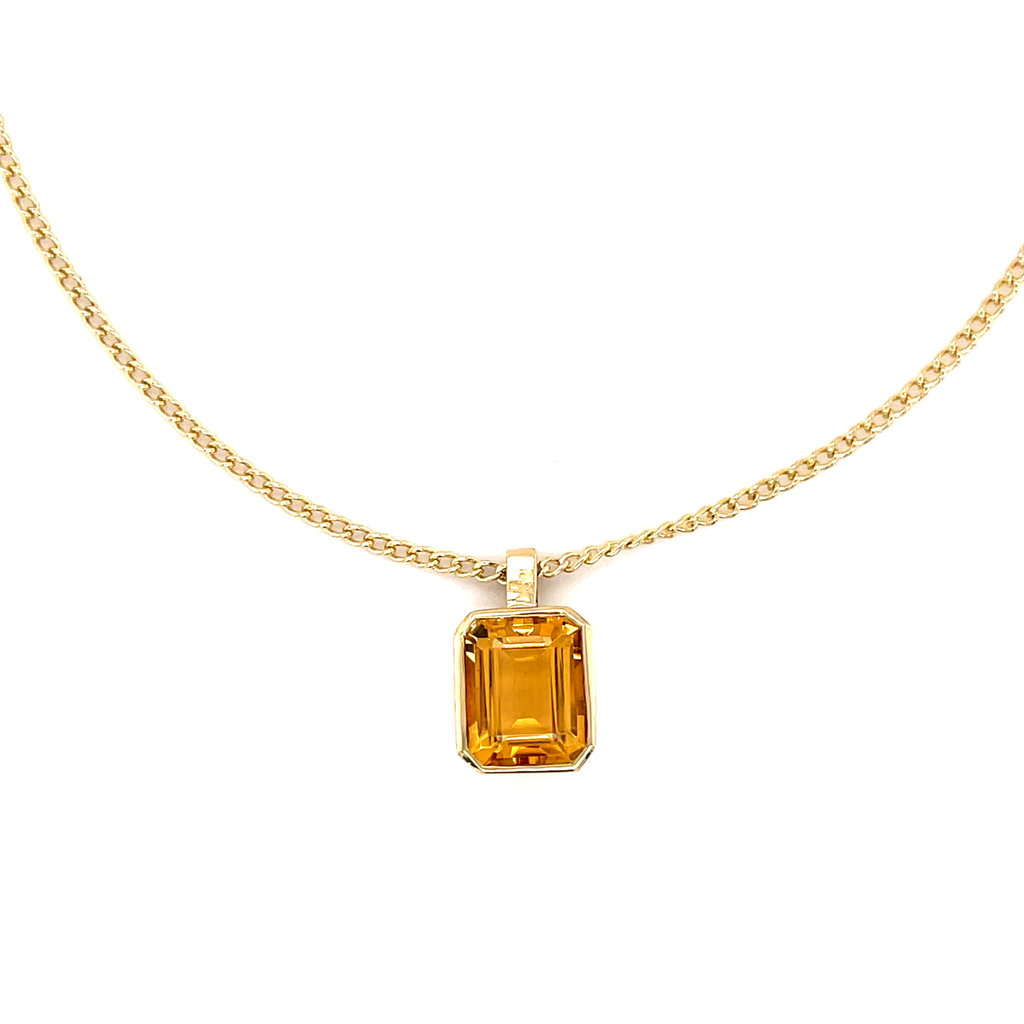 OCEANIA Gold Citrine Paloma Necklace