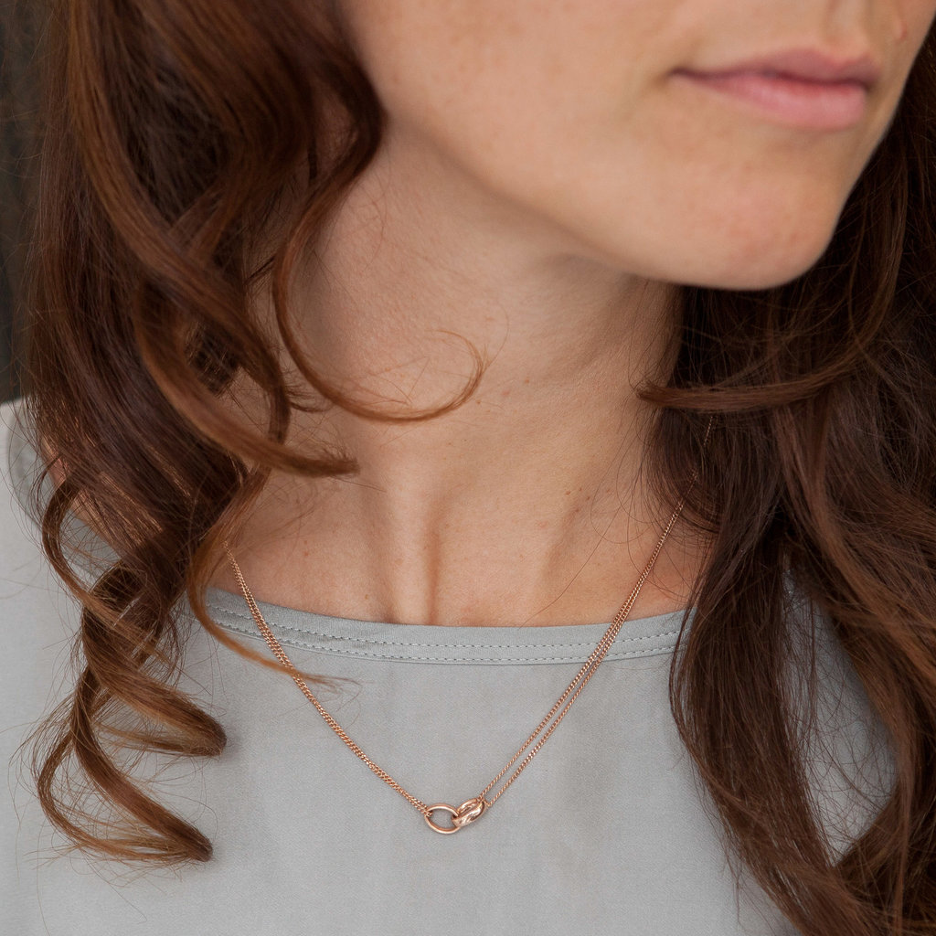 CASSIDY Rose Gold Eternity Necklace