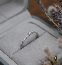 DARCY White Gold  Ayleigh Baguette Diamond Stacking Ring