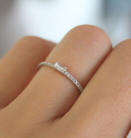 BLOSSOM White Gold  Ayleigh Baguette Diamond Ring