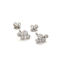 BLOSSOM White Gold Isla Cluster Diamond Earrings