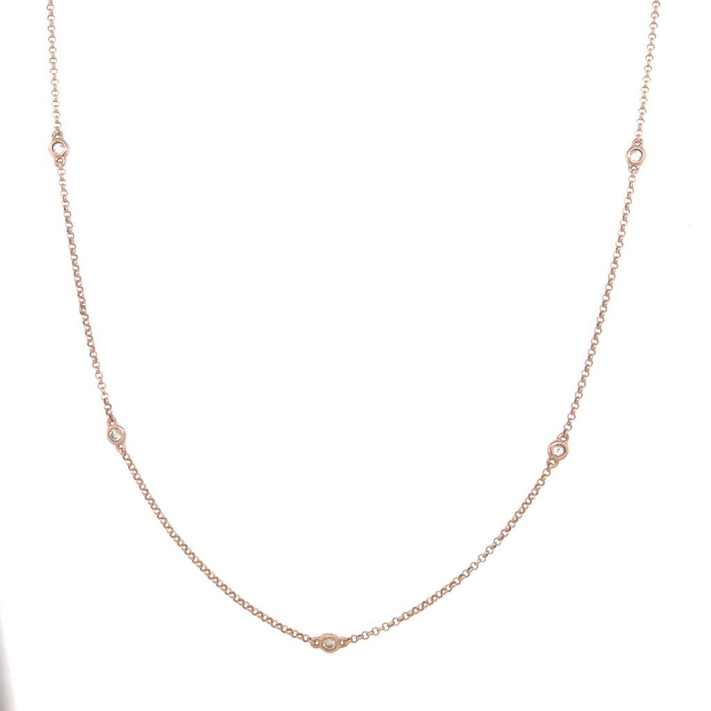 DARCY Rose Gold Indya Diamond Necklace