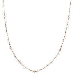 DARCY Rose Gold Indya Diamond Necklace