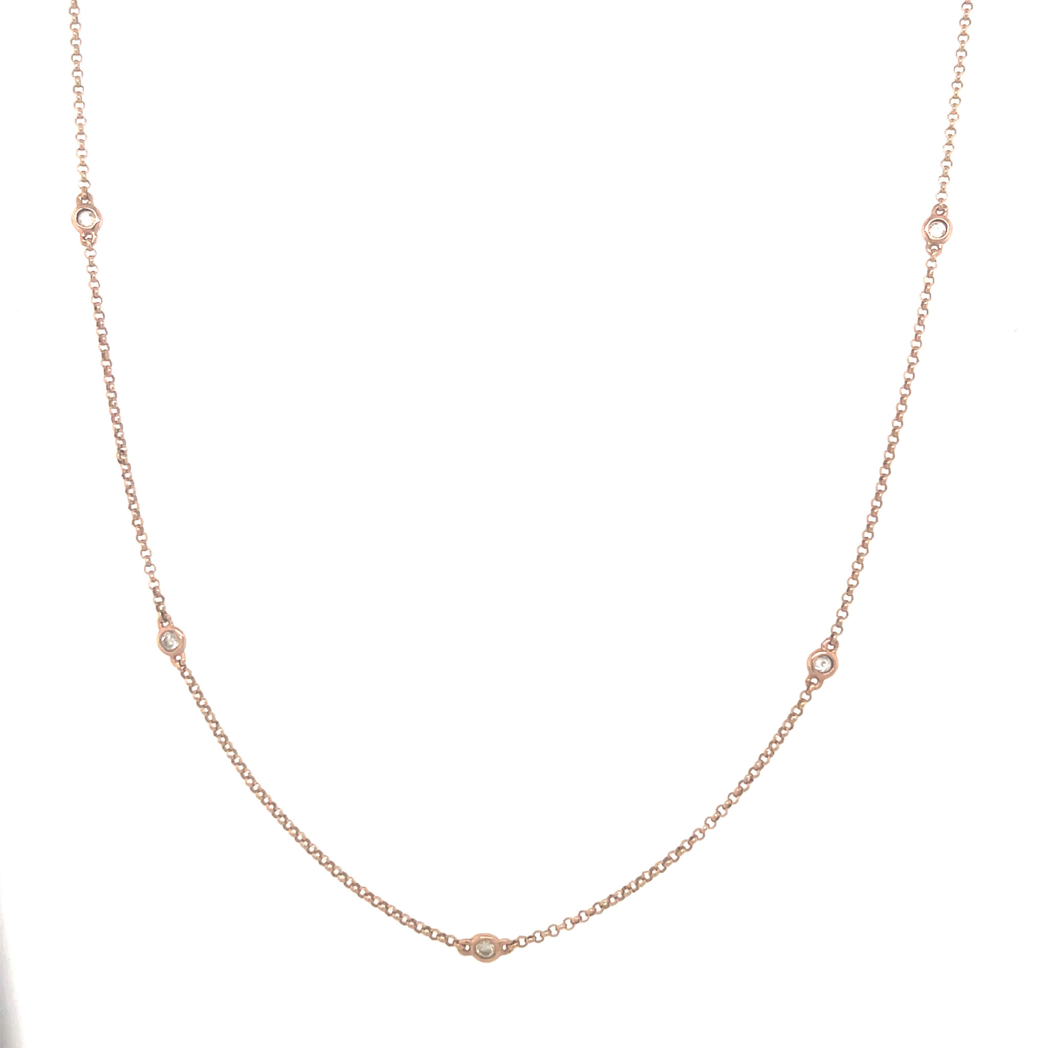 DAISY Rose Gold Indya Diamond Necklace - Joulberry