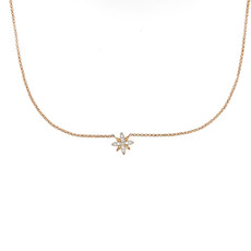 DARCY Gold Lotus Diamond Necklace