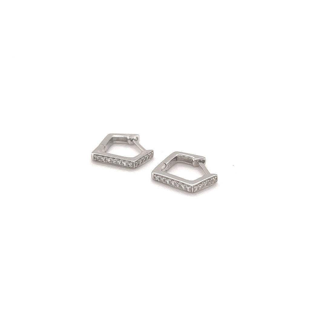KENSINGTON White Gold Gemma Diamond Huggies Earrings