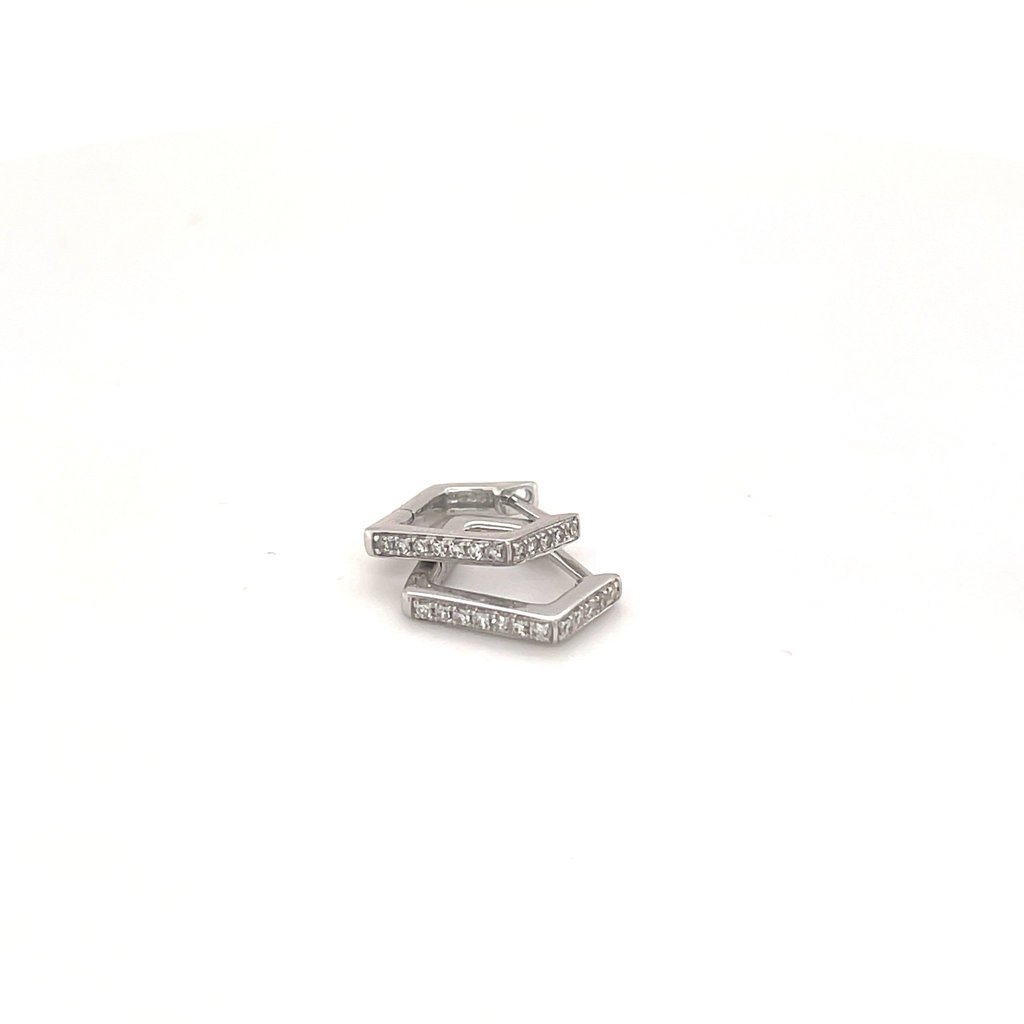 KENSINGTON White Gold Gemma Diamond Huggies Earrings