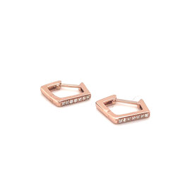 KENSINGTON Rose Gold Gemma Diamond Huggies Earrings