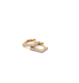 KENSINGTON Gold Gemma Diamond Huggies Earrings