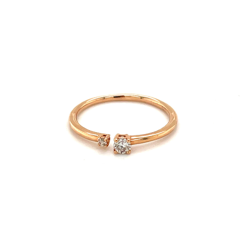 LILA Rose Gold Duo Diamond Ring
