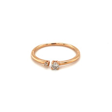 LILA Rose Gold Duo Diamond Ring 0.12 ct