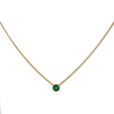 DAISY Gold Elphaba Sliding Emerald Necklace